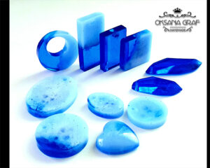 Dekoration und Deko Ideen aus Epoxidharz: Anhänger für schmuck Herstellung , blau, türkis Farbe,