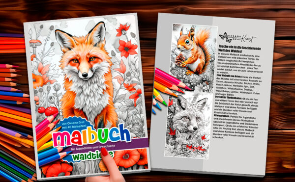 malbuch waldtiere
