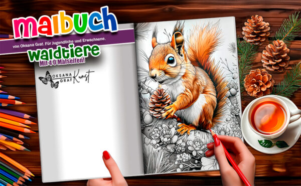 malbuch waldtiere