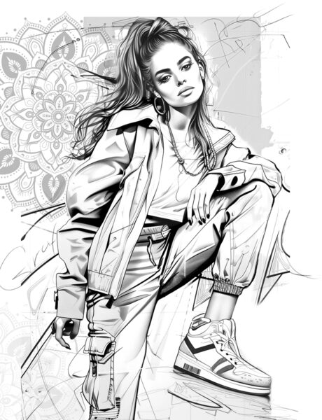 Kostenlose Malvorlagen aus Malbuch Street Fashion - 1
