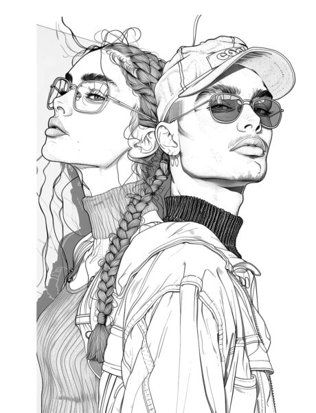 Kostenlose Malvorlagen aus Malbuch Street Fashion -2