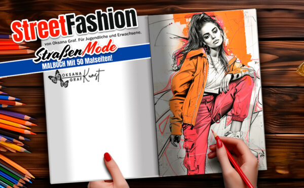 Malbuch Street style fashion, mode illustration, mode design