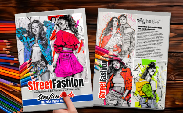 Malbuch Street style fashion, mode illustration, mode design