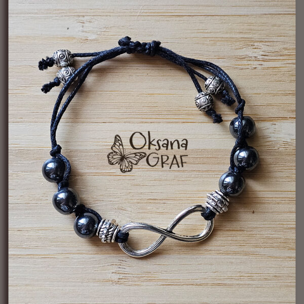 Shamballa Stil Armband, Hämatit, kugel perle, schwarz